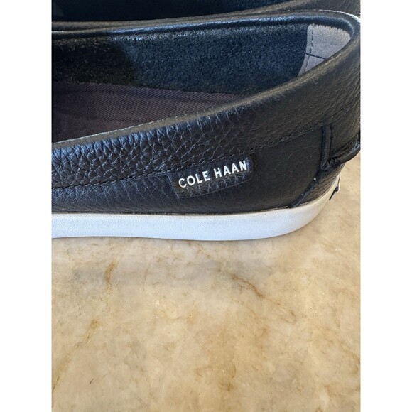 Cole Haan Womens Nantucket Loafer Size 5.5 Black Leather Flat Penny Boat - Picture 4 of 15